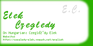 elek czegledy business card